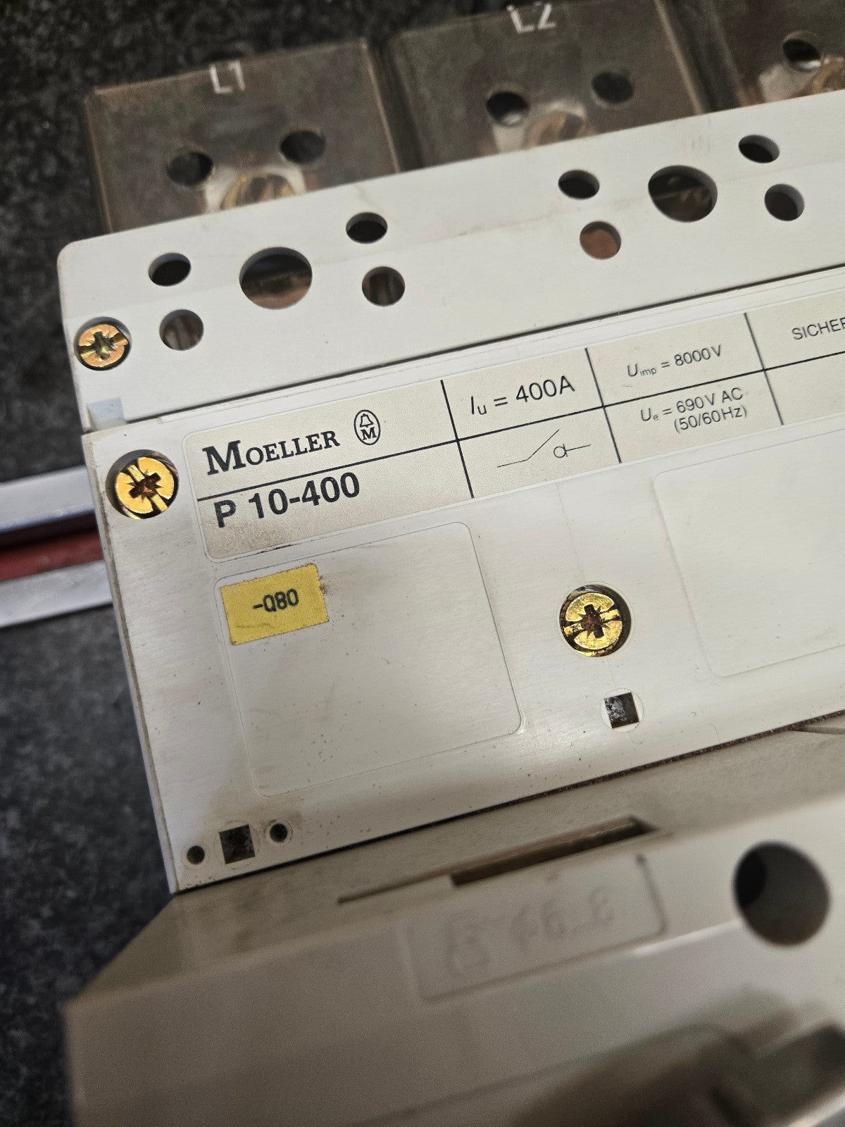 Hauptschalter Moeller P10-630 & P10-400
