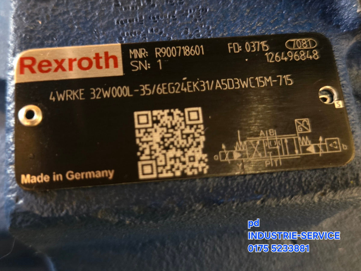 Rexroth Ventil 4WRKE 32W000L-35 R900718601 / 4WRAP 6 W7 R900246274 für ENGEL SGM